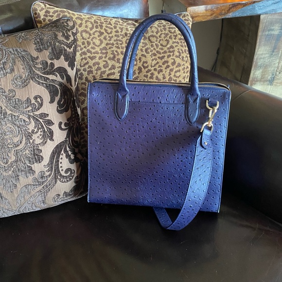 Brahmin Caroline Navy Narvi Handbag - Picture 2 of 5